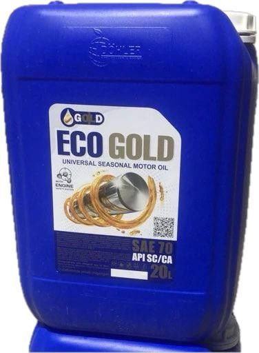 Eco gold universal seasonal motor oil.