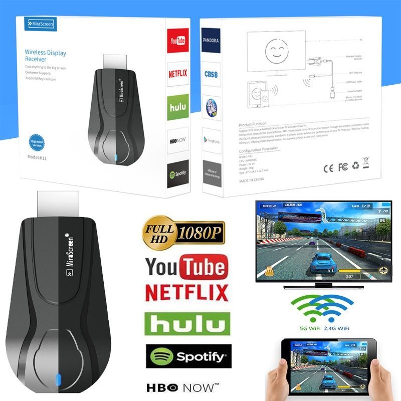 Новый HDMI/Wifi адаптер приставка Mirascreen k11 miracast android IOS