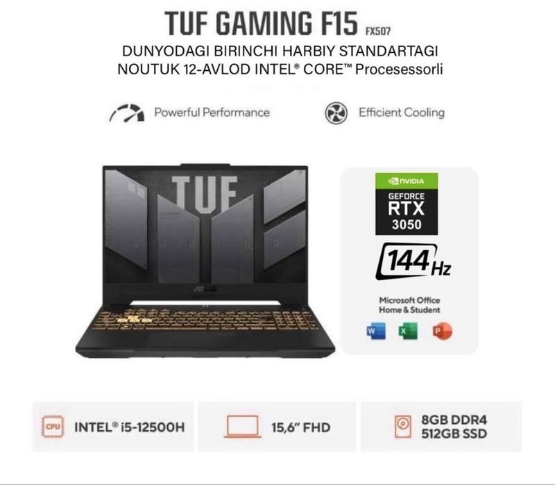 Asus Tuf gaming 659$ Soni oz qolgan