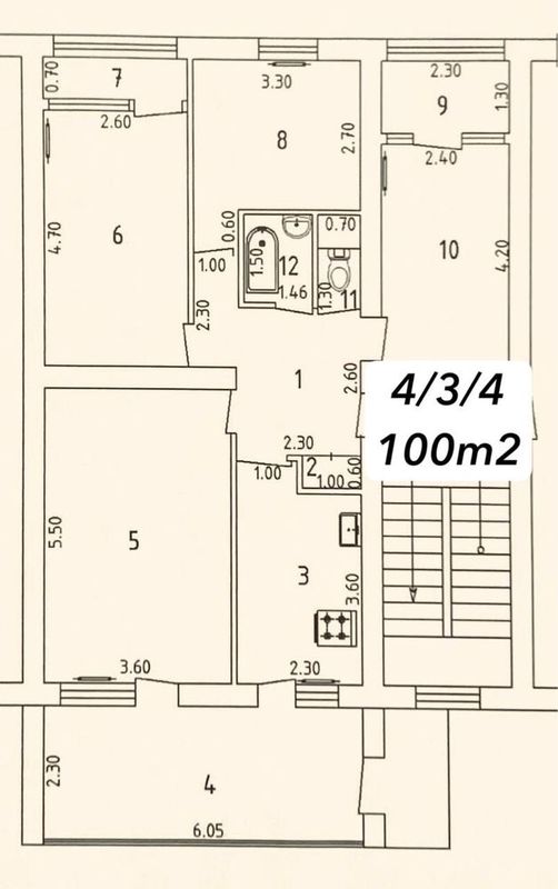 Продается 4-х комнатная квартира Ц-1 кирпич Экопарк