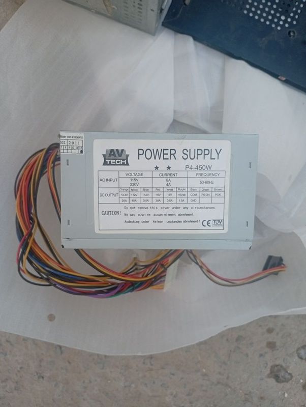 PC Power Supply 450W AV Tech, рабочий / на запчасти