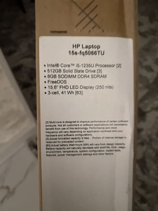 Hp i5 12gen. 8/512 yengi umuman ishlatilmagan FHD 15.6