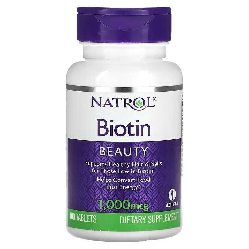 Natrol, Biotin, Биотин, 1000 мкг, 100 таблеток