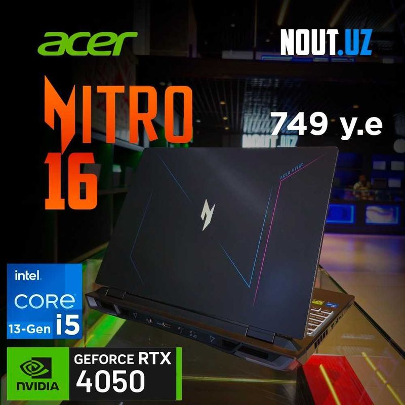 Acer Nitro 16 (Core™ i5-13500H) Магазин Nout.uz ( цена 749 )