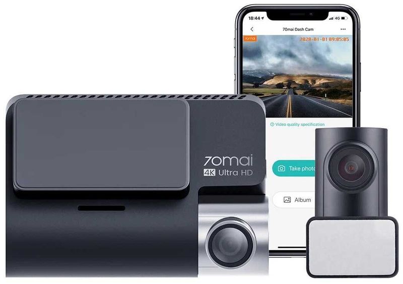 70mai Dash Cam A800S 4K + Rear Cam Set (EU, qora) 70mai Dash Cam A800S 4K + Rear Cam Set (EU, qora)