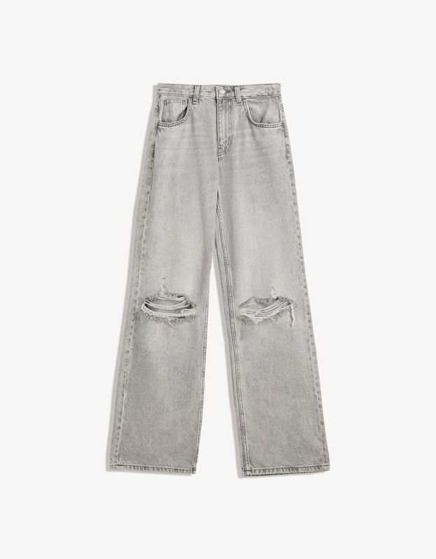 Серые джинсы Bershka
