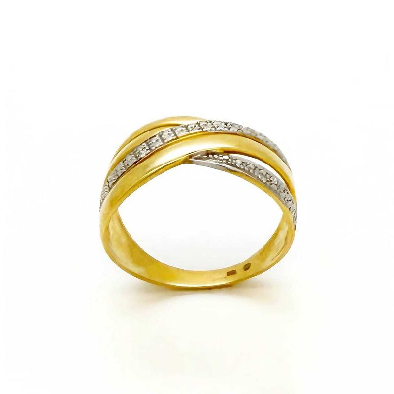 Золотое кольцо в стиле Damiani Золотое кольцо в стиле Damiani