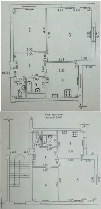 Продается квартира на ул. Нурафшон 37,2+2 ком.
