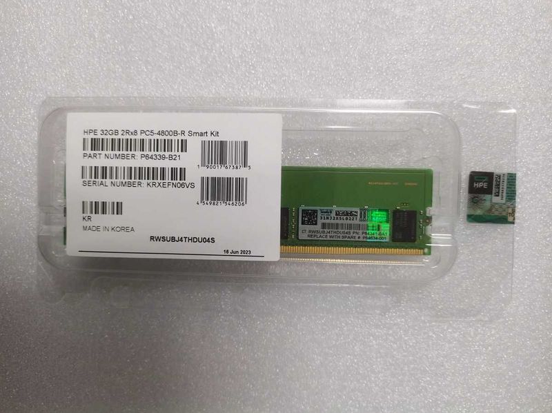 Оперативная память для сервера HPE 32GB 2Rx8 PC5-4800-R Smart Kit