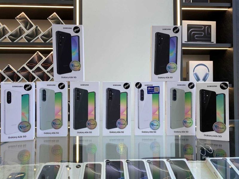 Samsung A26 5G ,A36 5G, A56 5G C годовой официальной гарантией. Samsung A26 5G ,A36 5G, A56 5G C годовой официальной гарантией.