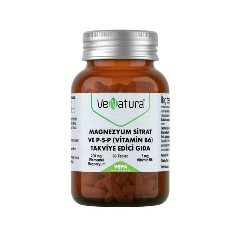 VeNatura Magnesium Citrate P5P Vitamin B6, 60 tablet VeNatura Magnesium Citrate P5P Vitamin B6, 60 tablet