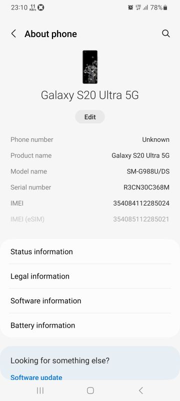 Samsung s20 ultra 5g sotiladi