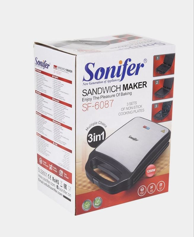 Сэндвичница , тостер, вафельница 3в1 Sonifer SF- 6087