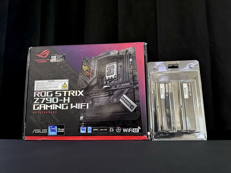 Комплект G.Skill Ripjaws S5 64GB 5600Mhz+ ROG Strix Z790-H Gaming WiFi Комплект G.Skill Ripjaws S5 64GB 5600Mhz+ ROG Strix Z790-H Gaming WiFi