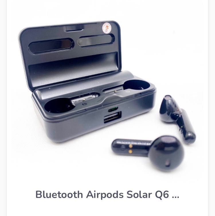 Bluetooth Airpods Solar Q6 quyoshdan quvvat oladi Bluetooth Airpods Solar Q6 quyoshdan quvvat oladi
