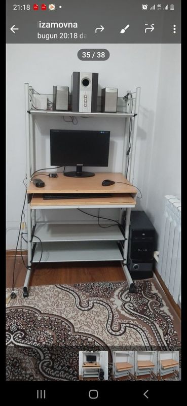 Kompyuter stoli va kompyuter bilan