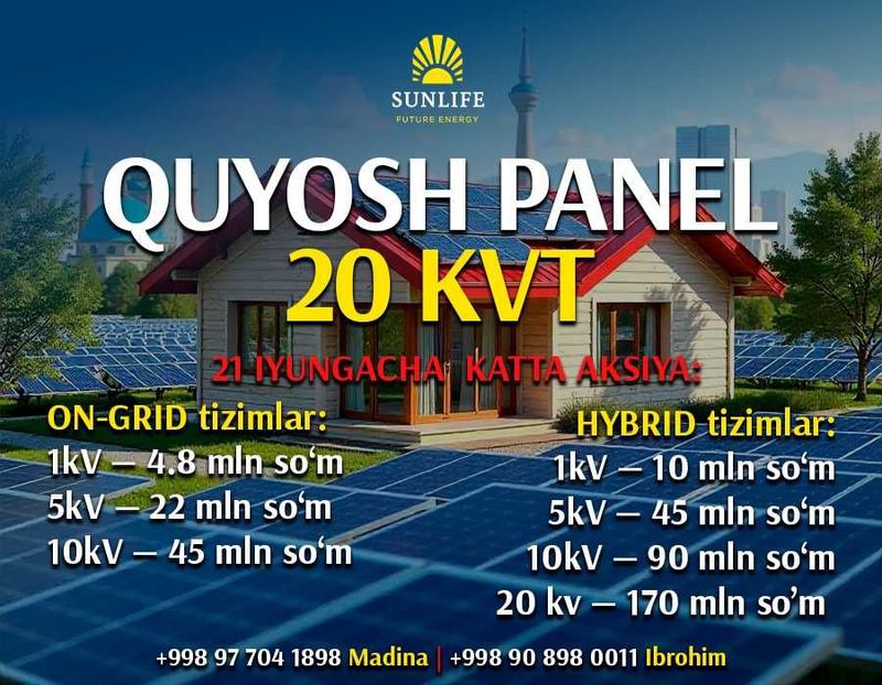Quyosh panel Sotish • o'rnatish • texnik xizmat Quyosh panel Sotish • o'rnatish • texnik xizmat