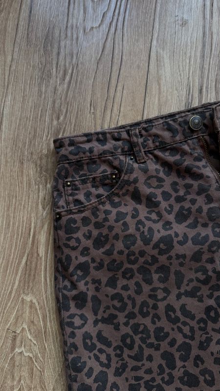 #remake Юбка Stradivarius UK12 принт леопард
