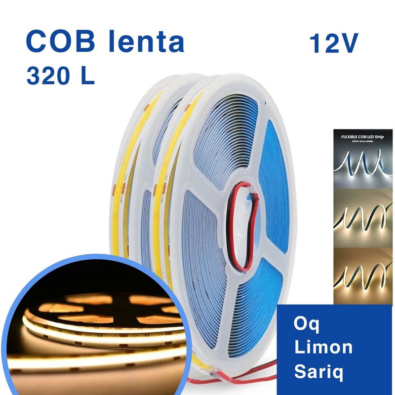 12v COB 320 Led Lenta -> 5M