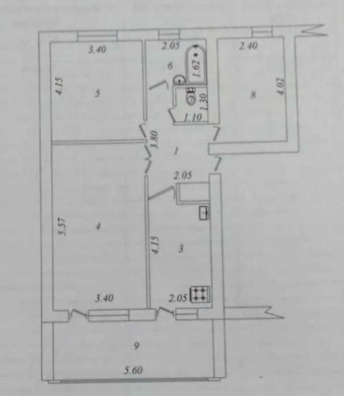 3/1/4 Паспортный стол, Паркентский. 75м². Кирпич. Балкон 2х6.