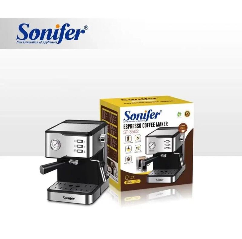 Кофемашина эспрессо латте капучино кофеварка Sonifer sf-3562