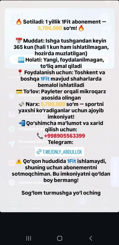 1 fit 1yillik abonement 1 fit 1yillik abonement