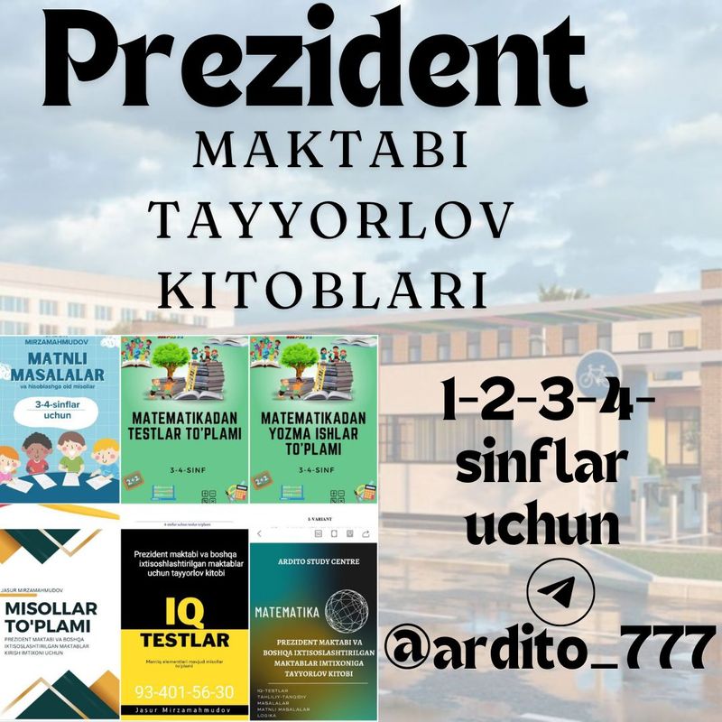 Prezident maktabi tayyorlov kitoblari