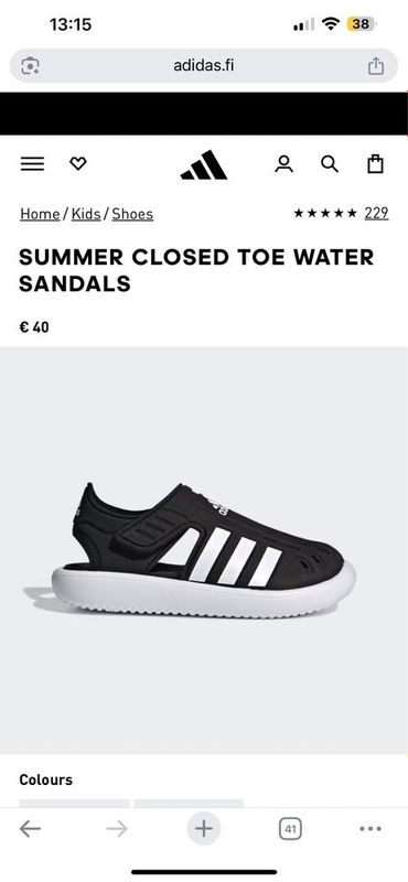 Детские летние сандалии Adidas с закрытым носом, оригинал Детские летние сандалии Adidas с закрытым носом, оригинал