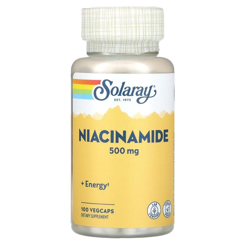 Никотинамид Nad + 500 мг 100 капсул Solaray