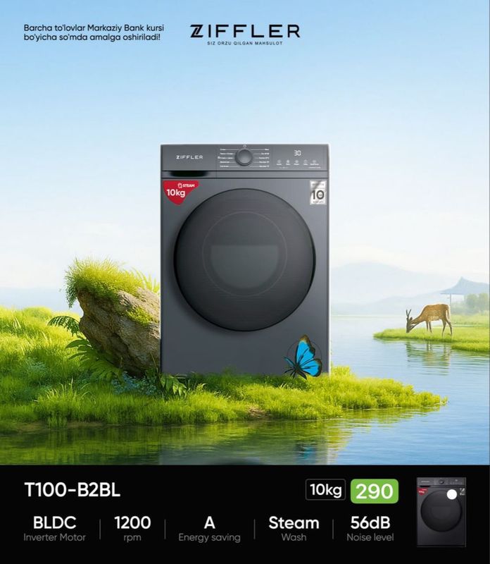 Стиральная Машина ZIFFLER 10KG По Супер цене!! Стиральная Машина ZIFFLER 10KG По Супер цене!!