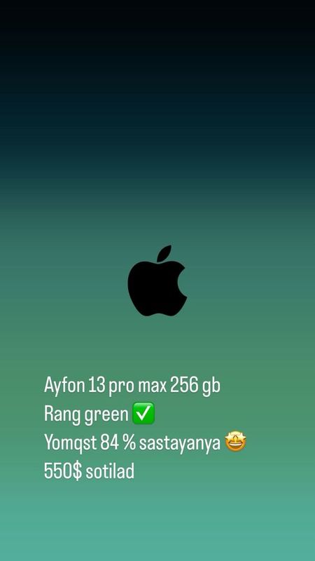 Ayfon 13 pro max sotilad