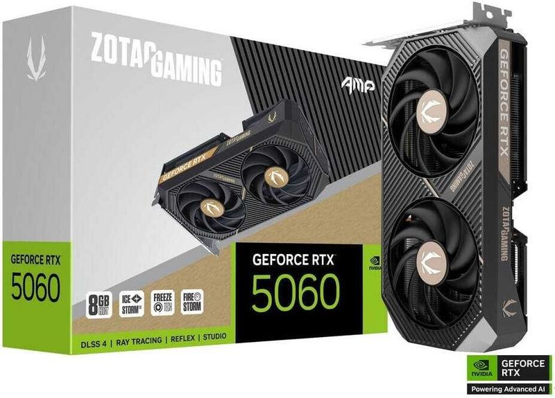 Видеокарта - Zotac Gaming RTX 5060 AMP 8GB Видеокарта - Zotac Gaming RTX 5060 AMP 8GB