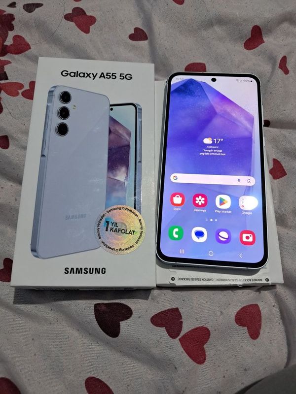 Telefong yangi samsung A 55.