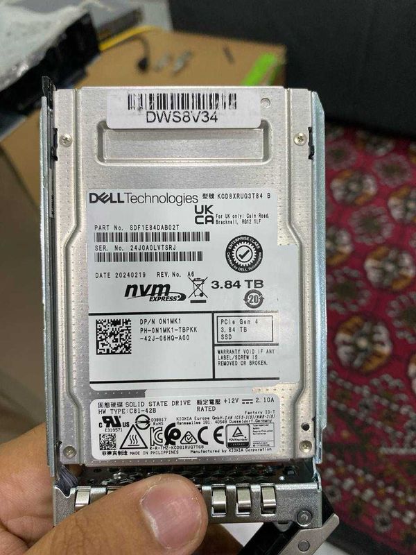 Dell ssd nvme 3.84 TB PCIE 4