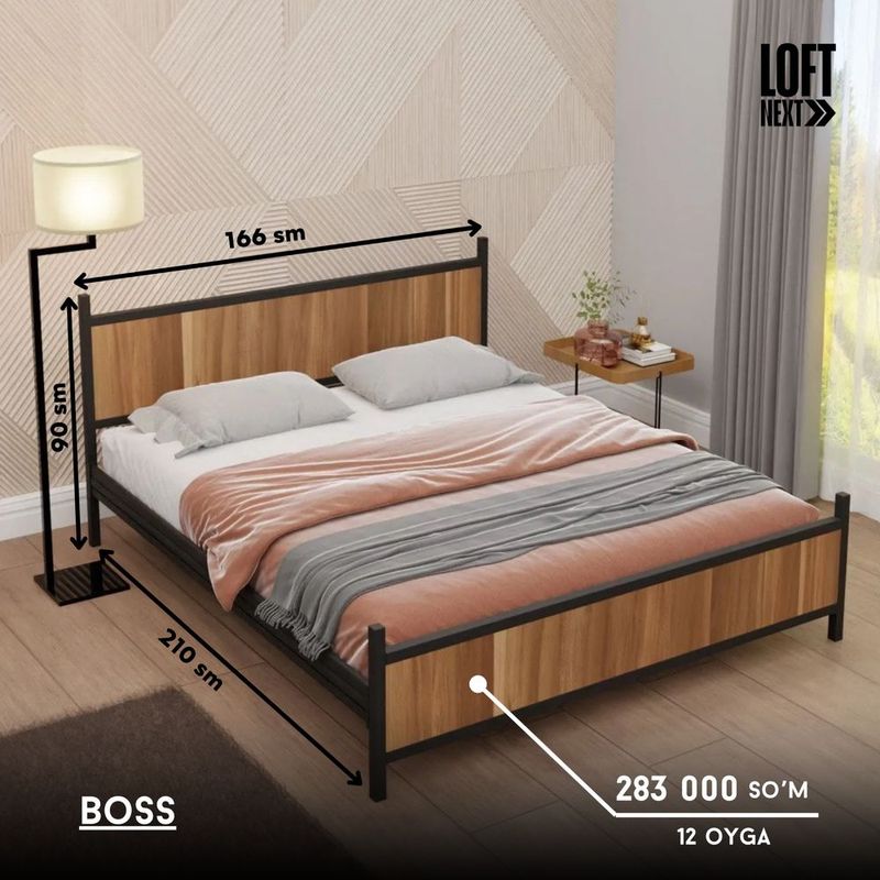 Металлическая кровать BOSS | От производителя | Рассрочка 0% Металлическая кровать BOSS | От производителя | Рассрочка 0%