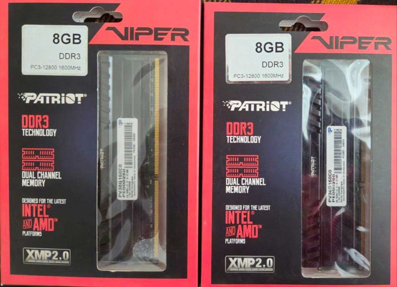 Продам Оперативную Память DDR3 Patriot Viper 16GB (2 X 8 GB) 1600 MHz