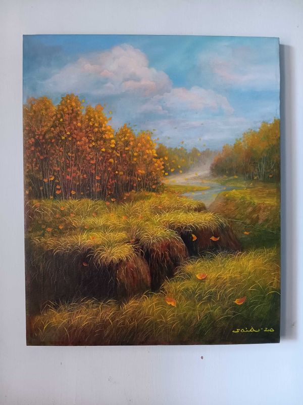 Пейзаж "Осений Листопад" холст масло