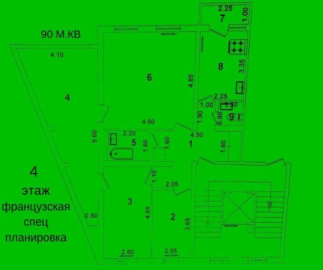 Ашхабад парк 4/4/9 90м2 ТашМИ-1 Ц-1 Ташсельмаш Боткина метро Центр