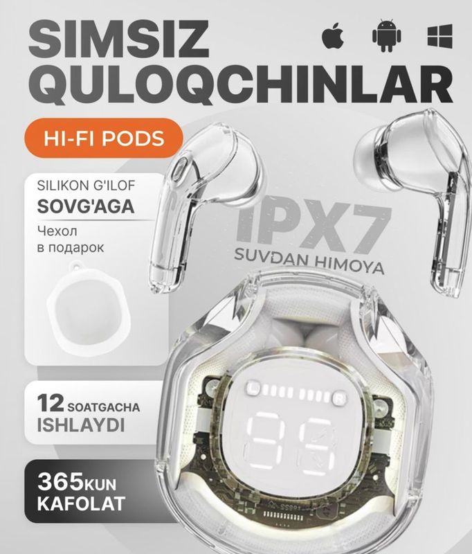 Беспроводные нушники Hi-Fi Pods новые Беспроводные нушники Hi-Fi Pods новые