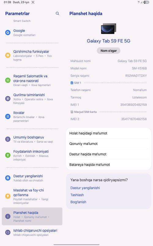 Samsung tab s9 fe Samsung tab s9 fe