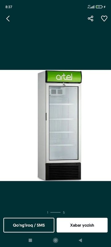 Artel muzlatgich kafolati bilan