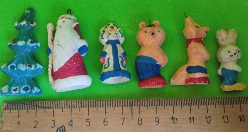 Редкий набор мини игрушек СССР "Зимняя сказка" 4-6 см,резина Редкий набор мини игрушек СССР "Зимняя сказка" 4-6 см,резина