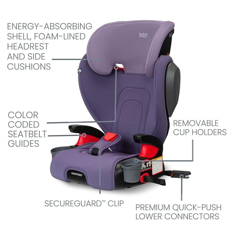 Автокресло Britax Highpoint Backless Belt-Positioning Booster Seat!