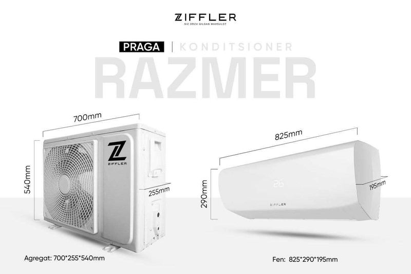 Кондиционер ZIFFLER Inverter Установка +доставка есть Кондиционер ZIFFLER Inverter Установка +доставка есть