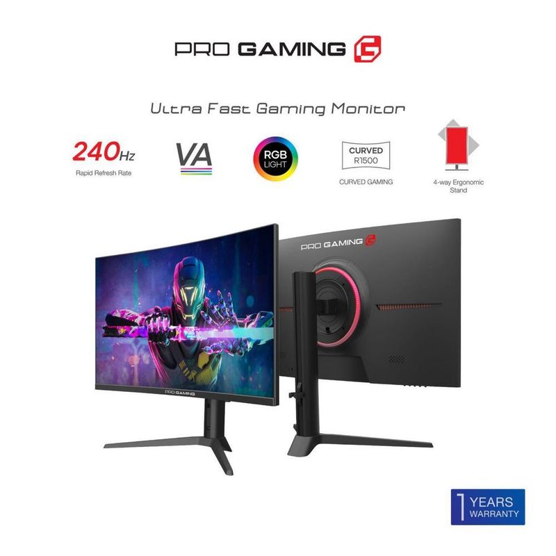 Мониторы Pro gaming 27 180hz, 240hz FULL HD VA Curved Мониторы Pro gaming 27 180hz, 240hz FULL HD VA Curved
