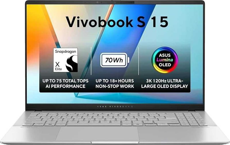 Asus Vivobook S15 OLED S5507QA Snapdragon X Elite X1E/3K OLED 120Hz