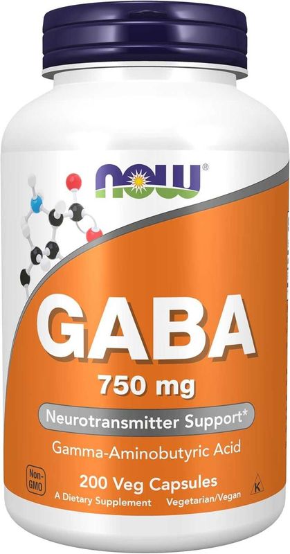 NOW Foods GABA 750 мг – Поддержка нервной системы [Оригинал США]