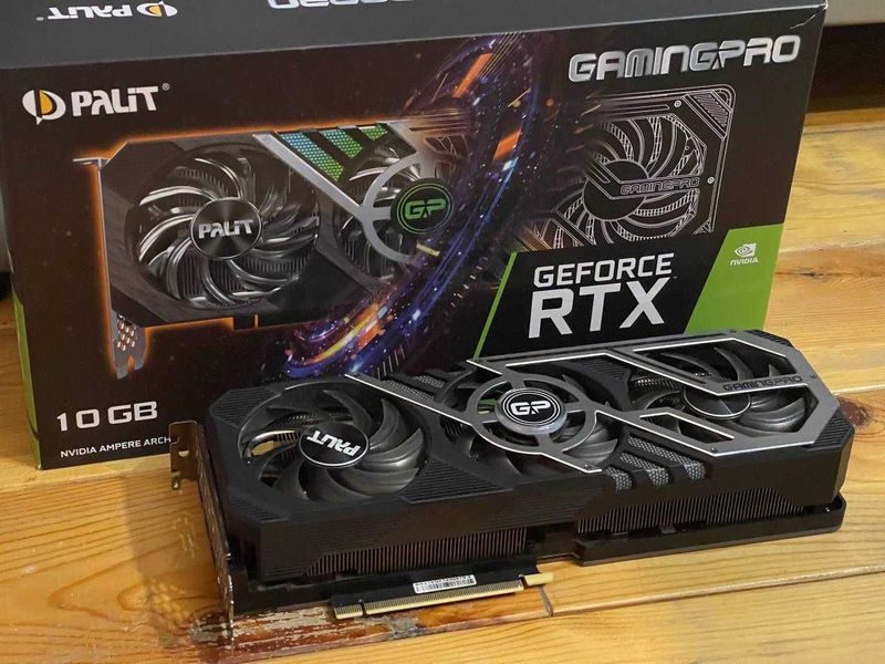 Видеокарта PALIT Geforce RTX3080 10Gb GAMING PRO отличное состояние