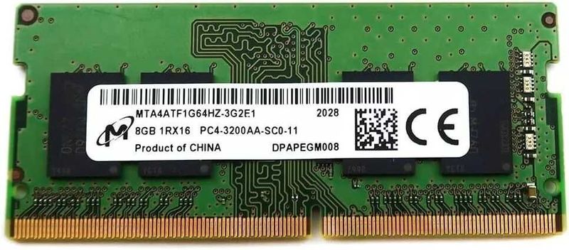 Оперативная память / MICRON / SO-DIMM / DDR4 / 8ГБ / 3200 МГц