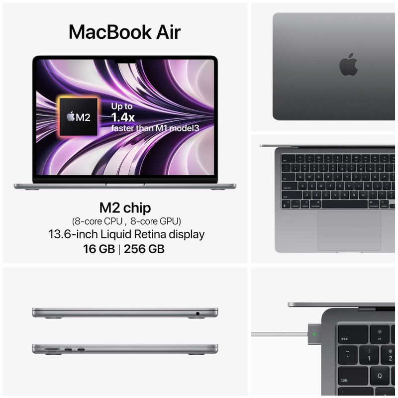 MacBook Air M2 16/256GB 13.6-inch Space Gray (MC7U4)